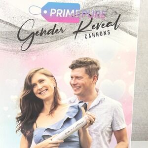 Gender Reveal Cannons Set of 4 by PrimePure Heart Confetti Discreet Pop